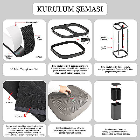 2 Bölmeli Kirli Çamaşır Sepeti Yıkanabilir 90 LT - Büyük Boy Katlanabilir Kirli Sepeti Organizer - 3