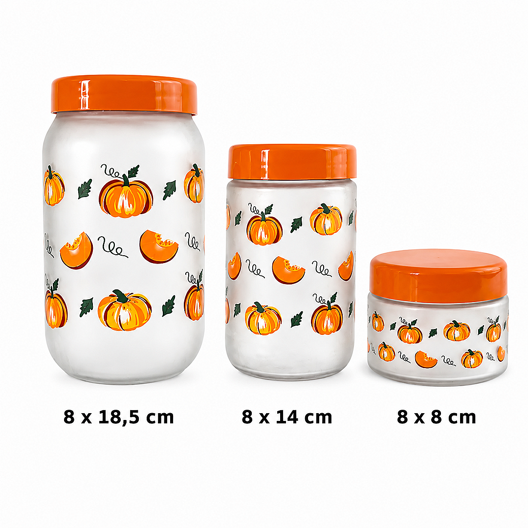 3lü Cam Kavanoz Seti - Tea Sugar Coffee Kavanozu 300 - 650 - 1000 ml Erzak Çay Kahve Saklama Kabı - 3