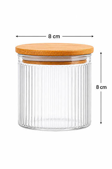 6lı Çizgili Cam Tatlı Sunum Kasesi 350 ml - Magnolia Cheesecake Kahvaltılık Çerezlik Servis Seti - 5