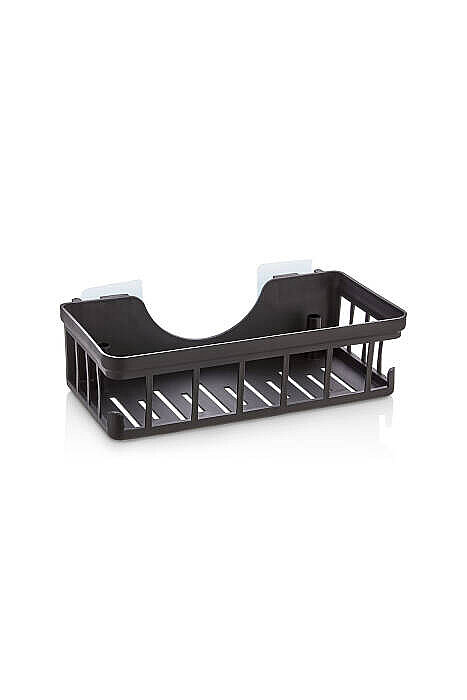 Yapışkanlı Antrasit Banyo Duş Rafı – Şampuanlık Sabunluk Duşakabin Düzenleyici Organizer - 6